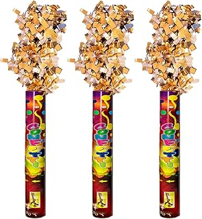 parti dolabı 3 Adet Gold Altın Konfeti Çevirmeli 30 Cm